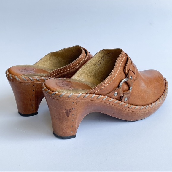 Genuine Leather FRYE Clog Mules Sandals EUC, 7M - Picture 8 of 12